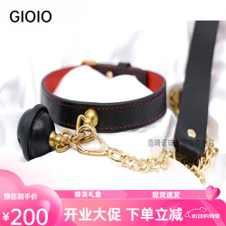 GIOIO 2026 项链铃铛手工皮铃铛刻字 项圈+绳 2026