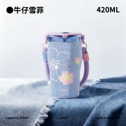 乐序 丹宁雪菲杯 保温杯 颜色分类：牛仔