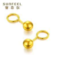 赛菲尔 足金光球耳环 1.15g RCA00084