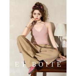 Et Boite 女士蕾丝花边针织背心