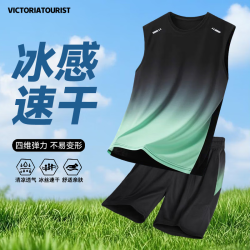 victoriatourist 男士运动套装 冰丝速干 200g*2件
