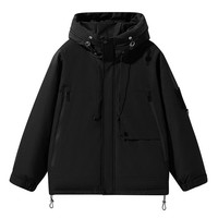 雪中飞 90%绒 冬季保暖防寒连帽羽绒服外套 男女同款
