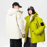 PLUS会员：雪中飞 新款情侣 &同休闲时尚连帽羽绒服男女款保暖通勤抽绳 &连帽