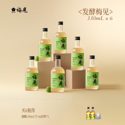 梅见 青梅酒梅子酒12度330ml*6瓶原味箱装果酒微醺低度甜酒晚安酒