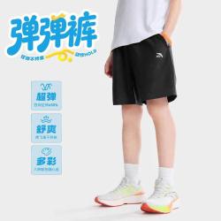 安踏 弹弹裤男童短裤夏季速干薄款中大童透气百搭梭织运动裤安踏童装