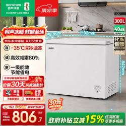 容声 300升一级能效节能省电大容量冰柜冷藏冷冻转换减霜单温高效低噪卧式冷柜