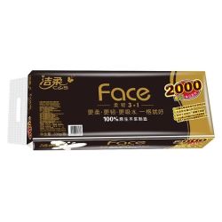 洁柔 黑Face系列 有芯卷纸洁柔有芯Face卷纸十卷2000克加厚卷筒纸厕纸家用开学军训实惠批发