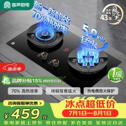 容声 燃气灶双灶煤气灶家用猛火鸳鸯液化气熄火保护5.0KW嵌入式台式煤气炉灶具一级能效JZY-70B5