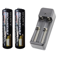 索尼 18650充电锂电池 3000mAh 2节尖头+充电器