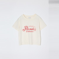 MOUSSY 2026夏季新品甜酷风做旧字母印花短款短袖T恤010JS490-5101
