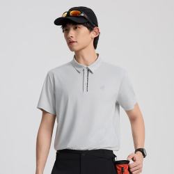探拓 晚八点真五折！ T恤短袖男透气户外运动冰丝凉感polo衫T 【男款】玛瑙灰