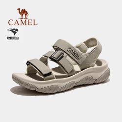 骆驼 夏季户外魔术贴凉鞋男女溯溪涉水速干沙滩鞋子F14B162007 卡其，男 44