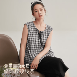 安之伴 巨凉爽 女士夏季纯棉无袖睡衣套装