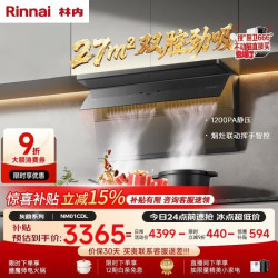 林内 油烟机新品侧吸烟灶联动抽烟机爆炒27大风量排烟机烟灶套装NM01CDL