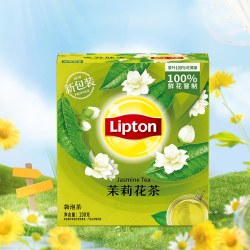 立顿 茉莉花茶传统窨制独特双囊设计快速出味一芽两三叶鲜灵甘润