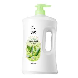 六神 沐浴露1.5kg大瓶绿茶甘草夏清凉爽肤清香洗澡沐浴乳家用正品