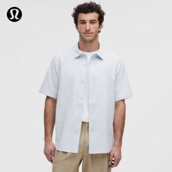 lululemon 丨LuluLinen 男士短袖衬衫 LM3FJGS 淀粉蓝 XS