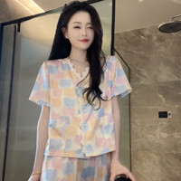 卡唛儿 女士夏季薄款带胸垫家居服套装