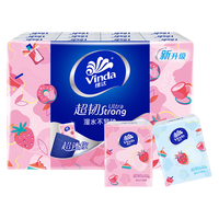 Vinda 维达 超韧系列 甜心草莓限定款 手帕纸 4层*5张*72包 自然无香