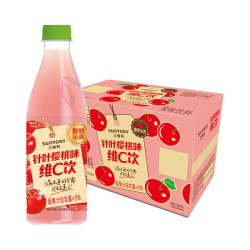 三得利 针叶樱桃味维C饮PET450*15瓶满足每日所需维C