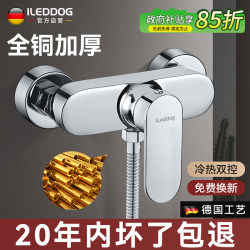 iLeddog 全铜加厚淋浴龙头混水阀卫浴卫生间浴室浴缸冷热洗澡开关