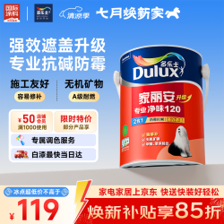 多乐士 家丽安专业净味120二合一A8666防霉高遮盖内墙面漆 5L