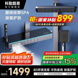 科勒路易 系列智能花洒套装恒温数显增压淋浴花洒家用全套氛围灯钢琴按键 M812除氯护肤/腰