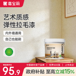 嘉宝莉 拉毛漆艺术漆家用墙面漆肌理漆颗粒质感涂料外墙纹理漆白色5kg