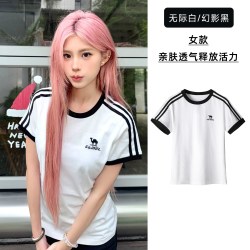 骆驼 女士短袖T恤 C36BAXN092A 宽松运动休闲