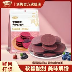 浙梅 蓝莓桑葚夹心山楂片 502g 儿童零食