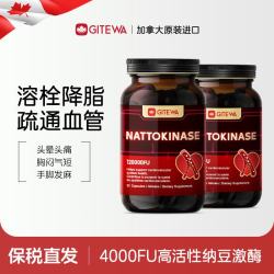 GITEWA 纳豆激酶胶囊 30粒*2瓶 4000FU