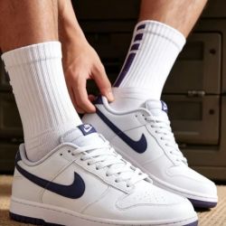 NIKE Dunk Retro男款舒适低帮白蓝灰板鞋 HF5441-118夏上新