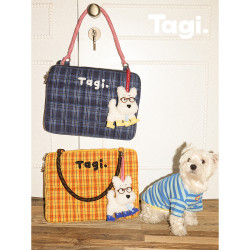 Tagi. Tagi 编织小枕头充棉刺绣串珠手提单肩电脑包