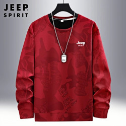JEEP SPIRIT JEEPSPIRIT JEEP 男士卫衣 春秋款大码宽松迷彩加绒加厚长袖打底衫