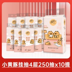清风 卡皮巴拉抽纸 悬挂式纸巾 250抽*10提 4层