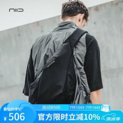 NIID R2 男款骑行斜挎包通勤单肩包晶格黑