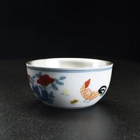 灵沐 复刻斗彩鎏银鸡缸杯小号