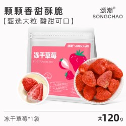 颂潮 冻干草莓干 120g 袋装