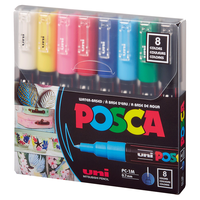uni 三菱铅笔 POSCA系列 PC-1M 单头水性马克笔 8色