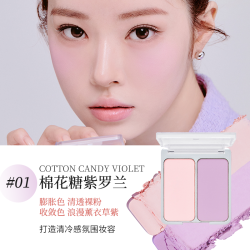 2aN 双色腮红收缩色膨胀色高光修容多用新手盘正品彩妆韩女水光肌