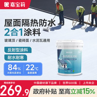 嘉宝莉 防水胶补漏裂缝渗水屋顶防水涂料隔热涂料 20kg 白色