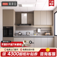索菲亚 橱柜 厨房整体厨柜20mm石英石台面灶台柜家具全屋定制 碗筷柜装修 诺亚系列7m橱柜套餐