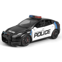 烽索 1/24 警车系列 特斯拉 model-Y 汽车模型