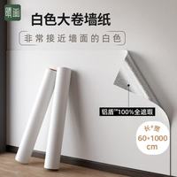 晴画 防撞墙贴自粘防水防潮壁纸 60*1000cm 白色