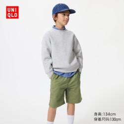 优衣库 童装男童女童松紧短裤/裤子484756 56 橄榄色 150