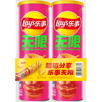 乐事 无限 薯片 鲜浓番茄味 104g*2罐
