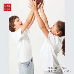 优衣库 童装男童女童DRY-EX速干圆领T恤/短袖运动服483429 00 白色 150