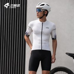 LAMEDA 夏季骑行服短袖上衣休闲男短裤背带套装专业公路自行车风尚