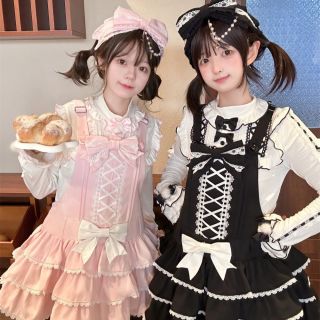 熊之原创lolita古早昭和蛋糕三层裙摆背带裙