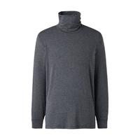 优衣库 HEATTECH EXTRA WARM 9%羊绒 两翻领T恤 青灰色 XL